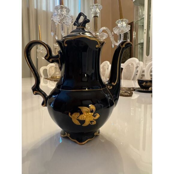 JLMENAU Graf Von Henneberg-Porzellan 1777 Echt Kobalt Germany Coffee Set - Picture 9 of 16